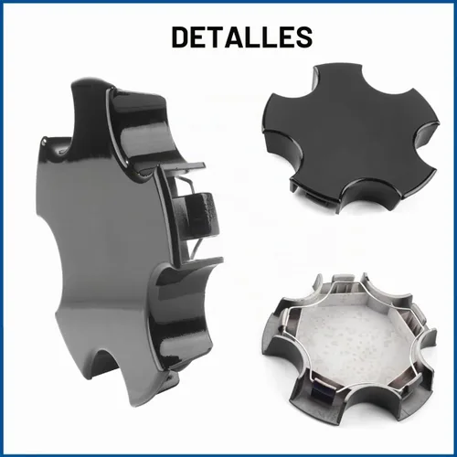 Vista 7 de 4 tapas centrales de rueda compatibles con Corvette C5 Z06 2000-2004 de repuesto negro S207-09 WCA-155