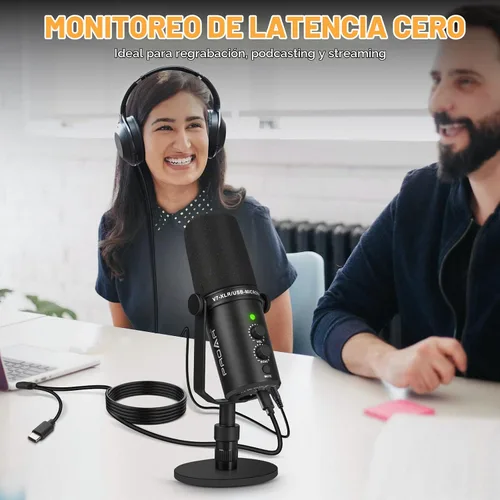 Vista 3 de Micrófono dinámico USB/XLR para juegos, podcasting y transmisión USB/XLR dual-use microphone for gaming, podcasting and streaming. USB enables