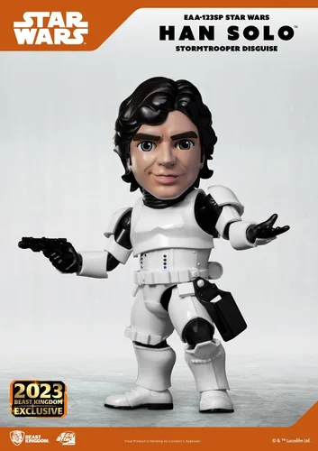 Vista 6 de Star Wars Han Solo (disfraz de Stormtrooper) EAA-123SP San Diego 2023 Figura de acción de ataque de huevo