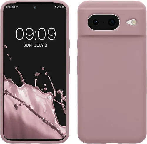 Vista 18 de kwmobile Funda compatible con Google Pixel 7 - Funda de silicona TPU con acabado suave - Piedra antigua