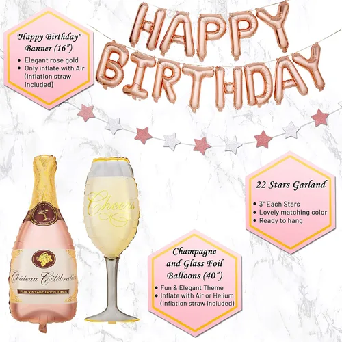 Vista 3 de PartyHooman Decoraciones de cumpleaños número 30 para mujer con banda de cumpleaños número 30 y tiara de diamantes de imitación Globos