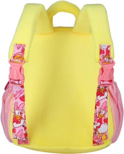 Vista 7 de JCFAFWR Mochilas para niñas de 2 a 4 años, mochila ligera y bonita para niños, mochila desmontable de felpa para preescolar, amarillo-M, Mochila