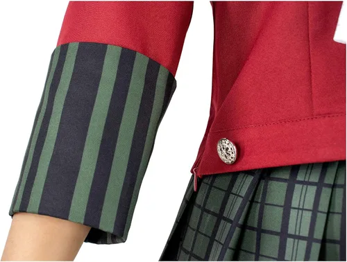 Vista 6 de C-ZOFEK Disfraz de cosplay con corbatas rojas para mujer, talla de EE. UU., uniforme de Halloween