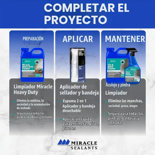 Vista 10 de Miracle Sealants 511 - Sellador de impregnación avanzado penetrante para encimeras, piedra, azulejos y lechada, galón