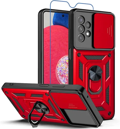 Vista 35 de Funda para teléfono Galaxy A06 4G: con protector de pantalla de 2 piezas, cubierta deslizante para cámara y soporte multiángulo para Samsung Galaxy