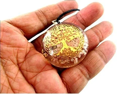 Vista 7 de HiJet Colgante de orgón Hermoso árbol de la vida Colgante de orgón Generador de orgón Equilibrio Energía Positiva Armonía Suerte Yoga Meditación