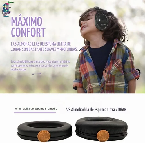 Vista 3 de ZOHAN 030 - Auriculares con cancelación de ruido para niños, protección auditiva para niños con autismo