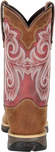 Vista 2 de Durango Bota Rebel de 10" para Mujer Briar marrón y rojo oxidado.