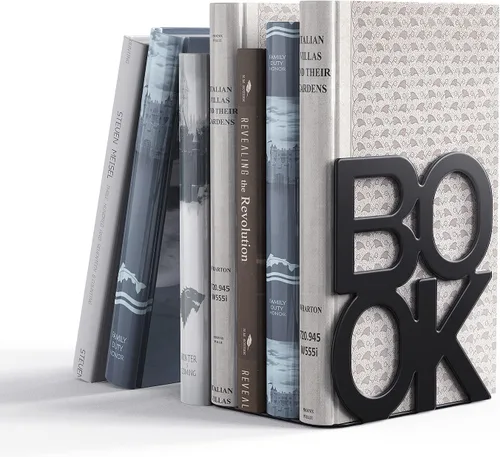 Vista 9 de Extremos para libros, soportes decorativos de metal para libros, libros, diseño de apariencia única, resistente Tapón de metal antideslizante