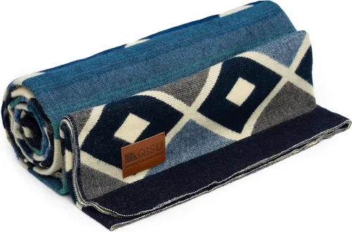 Vista 9 de QISU Manta de Lana Tipo Throw Grande, Hermosa, Cálida, Hecha a Mano en Ecuador por Artesanos Locales 94″ x 78″ Ultra Suave, Hipoalergénica