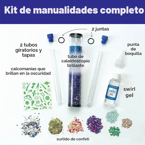 Vista 5 de Creativity for Kids Kit de caleidoscopio Magic Swirl - Haz tu propio caleidoscopio para niños, juguetes STEM (mayores de 6 años)