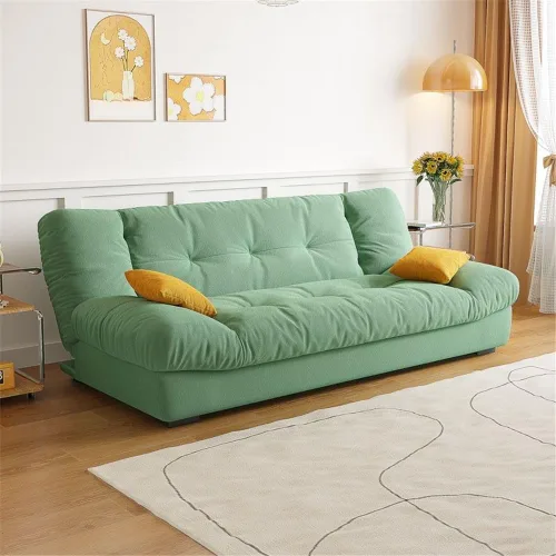 Vista 9 de Sofá futón extraíble resistente a desgarros, sofá futón convertible estilo moderno y simple con respaldo acolchado para sala de estar, apartamento