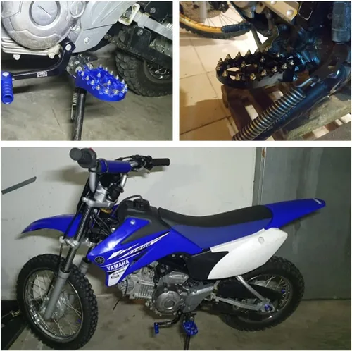 Vista 7 de Reposapiés de motocicleta CNC Wide Foot Pegs Pedal para Yamaha YZ80 YZ125 YZ250 YZ500 YZ490 WR200 WR250 WR500 TTR90 TTR110 TTR125 TTR250 XT250