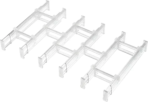 Vista 9 de Vtopmart Separadores de cajones de 2.36” con inserciones expandibles, organizador de cajones de cocina ajustable de 12.8"-22.3", separador