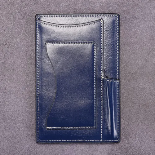 Vista 5 de HISCOW Bloc de notas y cuaderno de bolsillo de cuero italiano, bloc de notas de 3 x 5 con soporte seguro para bolígrafo, organizador de notas