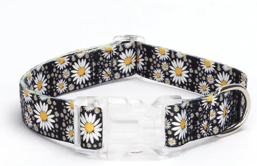 Vista 19 de Serijoars Collar de perro para cachorros con estampado floral para perros pequeños, medianos y grandes, con hebilla de liberación rápida para niñas