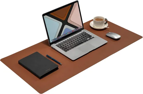 Vista 17 de Wolaile Tapete Secante de Escritorio de Cuero Sintético, Impermeable Antideslizante Tapete de Escritorio para Escribir para Niños, 36x17 pulgadas