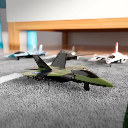 Vista 6 de Escuadrón de aviones de juguete de la Fuerza Aérea de los Estados Unidos de 4 paquetes, aviones de combate militares con retroceso, modelos