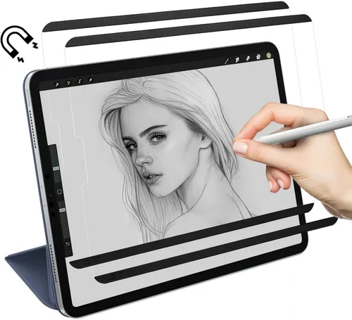Vista 9 de Magnetic Paper Screen Protector for iPad Mini 6 (2021) 8.3 Inch Washable, Anti-Glare, Anti-Blue-Light, Removable and Reusable, Paper Film for