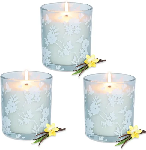 Vista 11 de Juego de 3 velas de soja aromáticas de romero con aroma a romero, velas devocionales de vigilia de larga duración para iglesia católica, hogar