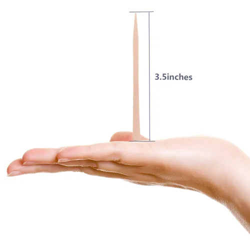 Vista 2 de Whaline 400 piezas de palitos de cera pequeños aplicadores de espátulas de madera, aplicador de cera de madera para depilación facial y eliminación