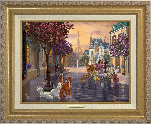 Vista 8 de Thomas Kinkade Studios Disney The Aristocats - Lienzo envuelto en galería de 8 x 10 pulgadas
