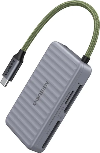 Vista 8 de UGREEN Lector de tarjetas SD USB C con soporte para tarjetas SD, adaptador de lector de tarjetas de memoria de alta velocidad con soporte de 4