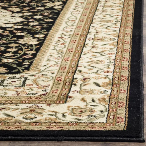 Vista 5 de SAFAVIEH Lyndhurst Collection - Alfombra de pasillo, 2 pies 3 pulgadas x 6 pies, color negro y marfil, diseño oriental tradicional, no desprende
