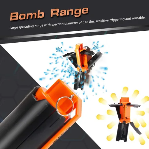 Vista 6 de Ruibytree CS Juguete táctico de plástico para Nerf Rival Battle Game, cs Foam Bullet Ball G renade (2 paquetes)