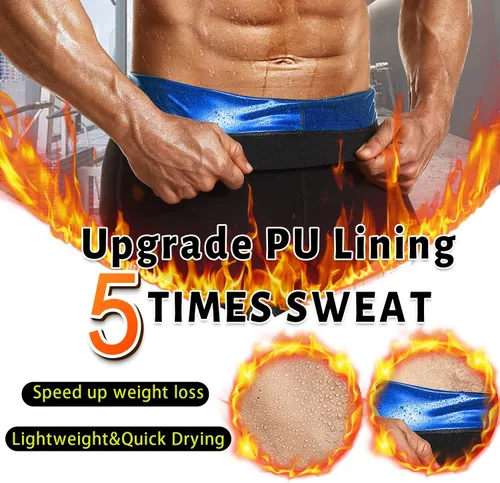 Vista 2 de Pantalones deportivos de sauna para hombre, pantalones de compresión, leggings atléticos, traje de sauna para entrenamiento