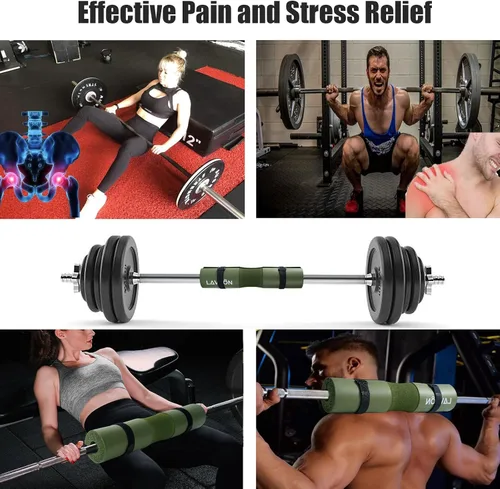 Vista 6 de Barbell Pad Set - Hip Thrusts Pads for Squat&Lunges/Bench Press Bar Padding