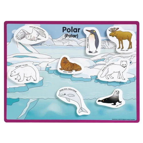 Vista 5 de Excellerations Animales en sus hábitats 6 tableros de rompecabezas herramienta de actividad de aprendizaje para niños (48 piezas)