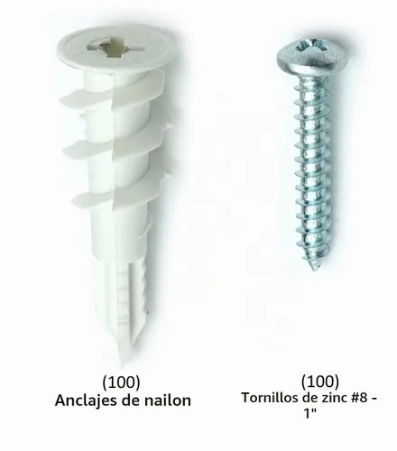Vista 4 de Kit de anclaje para paneles de yeso/pared hueca autoperforante de nylon CONFAST con tornillos, 200 piezas (100) anclajes #8 y (100) tornillos de 1