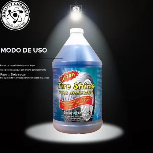 Vista 3 de Quality Chemical Ultra Tire Shine - Apósito para neumáticos a base de disolvente/1 galón (128 onzas)