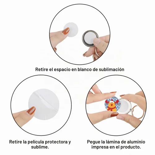 Vista 9 de Muka 100 piezas de láminas redondas de aluminio en blanco para sublimación de 2.5 pulgadas, tablero de aluminio de transferencia de calor