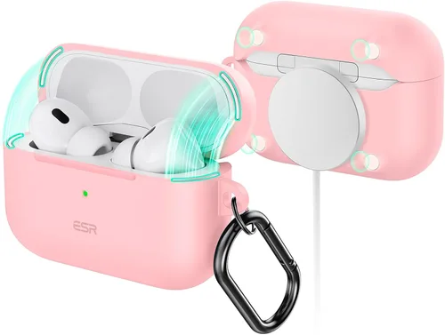 Vista 12 de ESR Funda para AirPods Pro 2, Compatible con Funda de Airpods Pro de 2ª Generación (2023/2022/2019), Compatible con MagSafe, Bloqueo Magnético