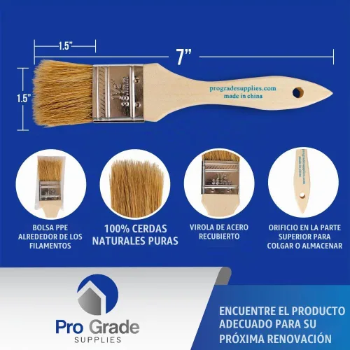 Vista 2 de Pro Grade - Pinceles de pintura con virutas - 96 Ea 1.5 pulgadas Brocha