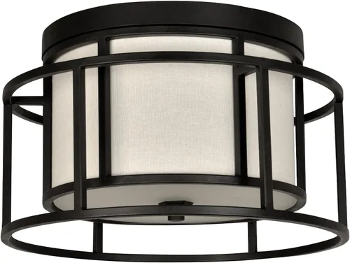 Vista 3 de Diseñador Brian Patrick Flynn's Hulton 2 Light Matte Black Hulton - Soporte de techo