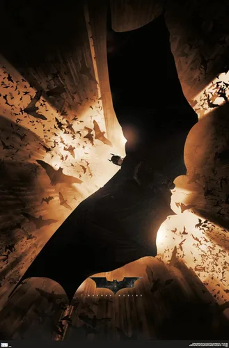 Vista 9 de DC Comics Batman Begins - Póster de pared de una hoja, 22.4 pulgadas de largo x 14.7 pulgadas de ancho, versión enmarcada de madera de granero