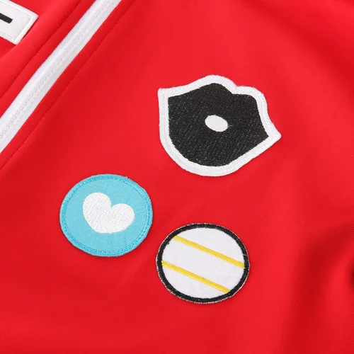 Vista 5 de FirstCos Wonder Egg Priority Kawai Rika - Sudadera con capucha para cosplay, diseño de girasoles rojos