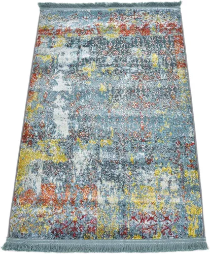 Vista 7 de Unique Loom Baracoa Collection Alfombra de área Alamar, rectangular, 2 pies 2 pulgadas x 3 pies 1 pulgada, azul/oliva