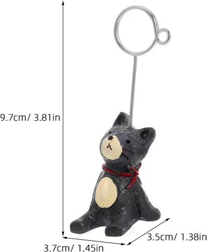 Vista 2 de NUOBESTY Soporte para notas de gato, adorno de escritorio, clip para fotos, soporte para notas, mesa, soporte para tarjetas, para oficina, hogar