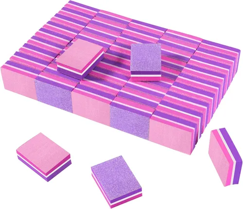 Vista 10 de CGBE Bloque de pulido, bloque de pulido de uñas de doble cara, esponja colorida, tiras de lijado, bloques de lima de uñas, herramientas de manicura