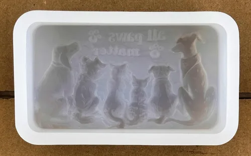 Vista 7 de All Paws Matter - Molde de silicona, jabón, cera de yeso, resina de arcilla de 5 onzas para perros y gatos
