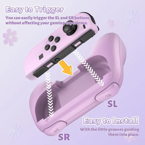 Vista 64 de FASTSNAIL Grips Compatible with Nintendo Switch for Joy Con & OLED Model for Joycon, Wear-resistant Handle Kit Compatible with Joy Cons Controllers
