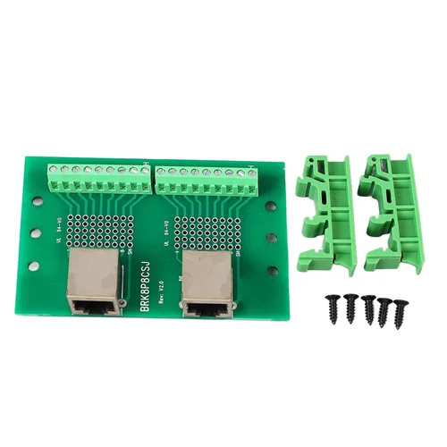 Vista 5 de Placa de conector Ethernet RJ45 dual con placa terminal de tornillo para transferencia de datos rápida y amplia aplicación