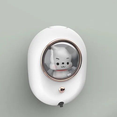 Vista 7 de Dispensador de jabón de manos, dispensador automático de jabón de manos para niños, recargable, montaje en pared, dispensador de espuma sin contacto