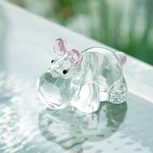 Vista 9 de HDCRYSTALGIFTS Figuras de Gatos de Cristal Soplado de 2 pulgadas Coleccionables Paquete de 4 Estatua de Animal Gatito de Cristal Verde Esmeralda