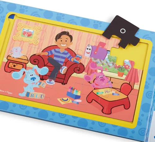 Vista 5 de Melissa & Doug Blue's Clues & You! Rompecabezas magnéticos para llevar (2 rompecabezas de 15 piezas)