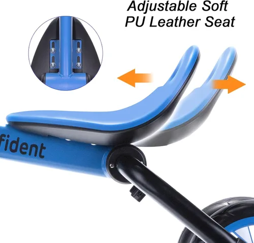 Vista 4 de YGJT Triciclo 4 en 1 para niños pequeños de 2 a 5 años, triciclos plegables para niños pequeños con asiento ajustable y pedal extraíble, juguetes